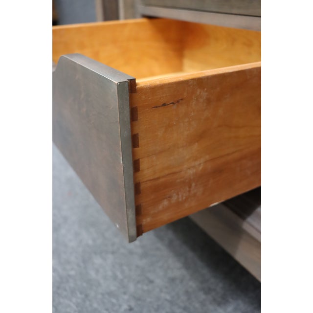 Harden Director Style Cherry Armoire With Smoked Mirror Glass Doors For Sale - Image 15 of 17