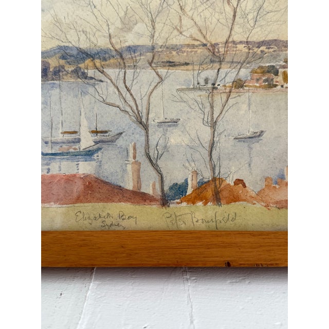 1920s 1920s Signed Nautical Watercolor, Australia For Sale - Image 5 of 6