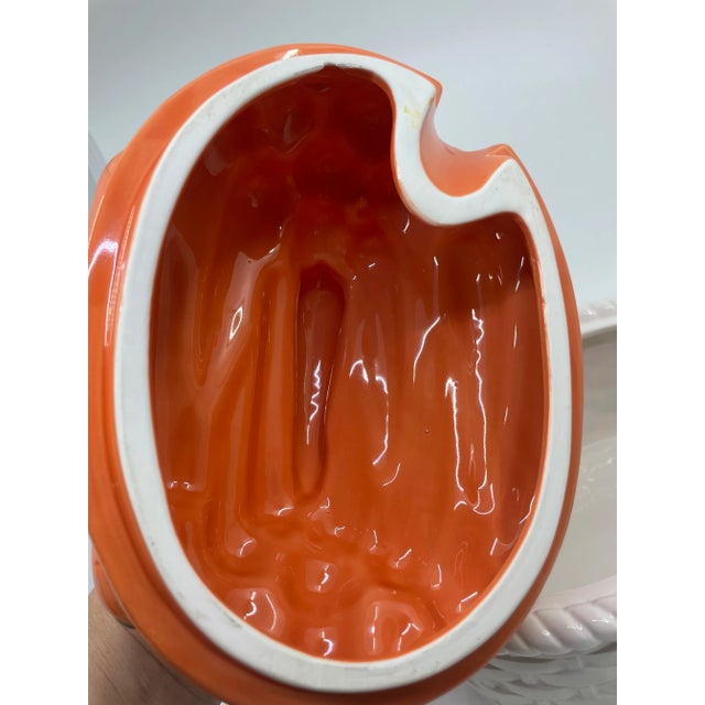 1970s Vintage Carrot and Basketweave Tureen For Sale In New York - Image 6 of 11