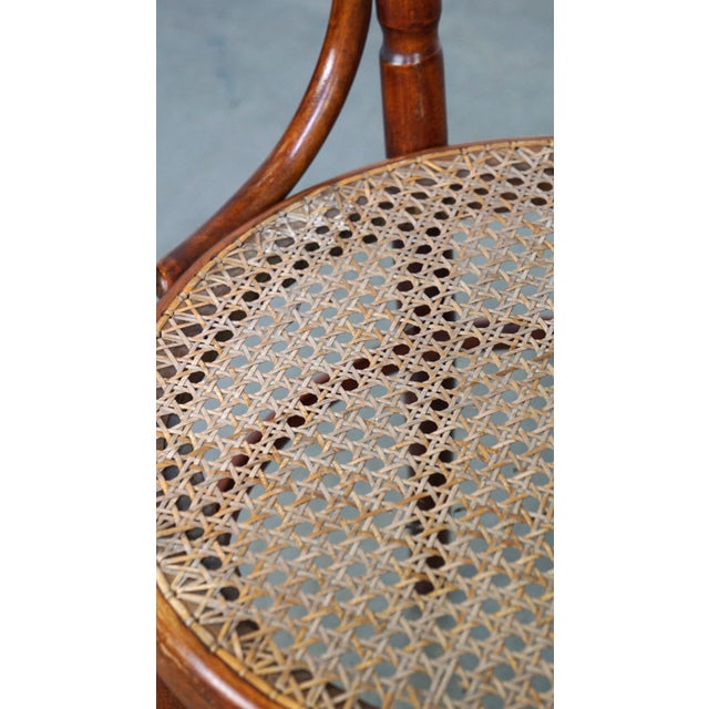 Wood Antique Chair with Wicker Seat from Thonet For Sale - Image 7 of 12