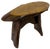 Mid-Century Rustic Wooden Slab Stool, 1960s For Sale