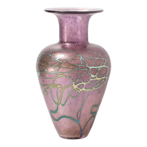 Mid-Century Modernist Hand-Blown Art Glass Vase Signed Robert Held