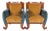 Biedermeier Armchairs with Velvet Upholstery, Set of 2 For Sale