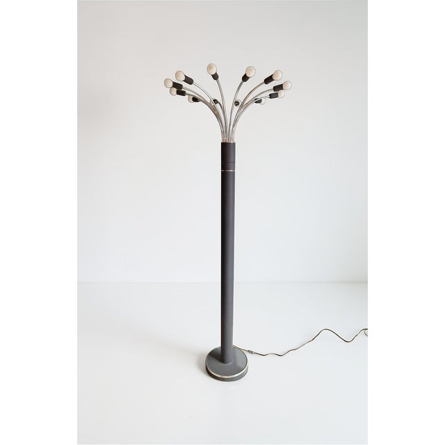 Esperia 12-Light Floor Lamp from Esperia, Italy, 1970s For Sale - Image 4 of 9