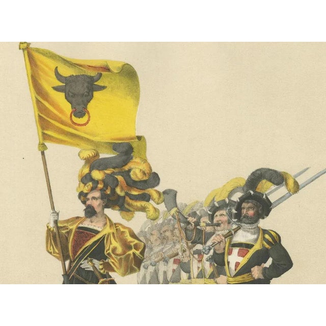 Mid 19th Century A Celebration of Swiss Heritage and Strength, 1855, Paper For Sale - Image 5 of 10