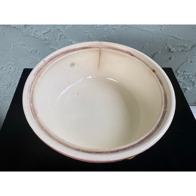 Vintage Hull Pottery Pastel Pink Floral Covered Dish / Lidded Bowl For Sale - Image 11 of 12