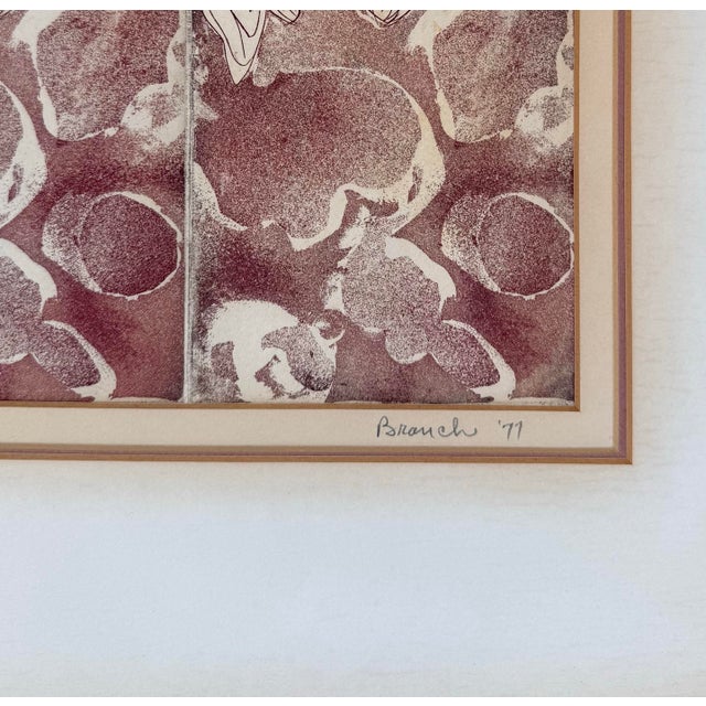 Paper 1970s Wood Block Artist's Proof Original Print, Signed For Sale - Image 7 of 9