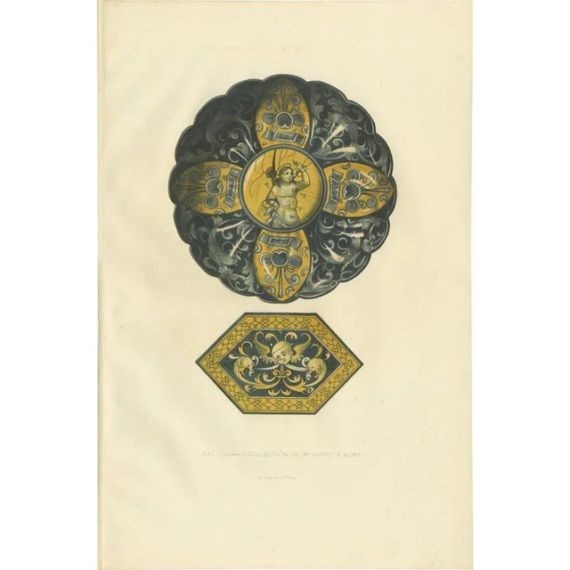 Mid 19th Century Delange, Illustration of a Plate of Mr. Dutuit, 1869, Print For Sale - Image 5 of 5
