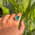 9.17 Ct Zambian Emerald Art Deco Cocktail Ring With Halo Diamonds in 14k Solid Gold Size 6.5 For Sale - Image 12 of 17