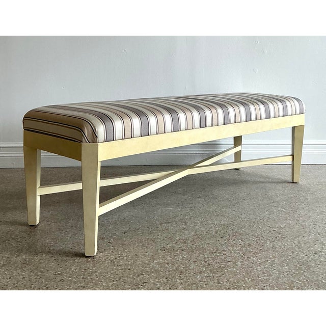 Vintage Angled Long Bench For Sale - Image 9 of 12