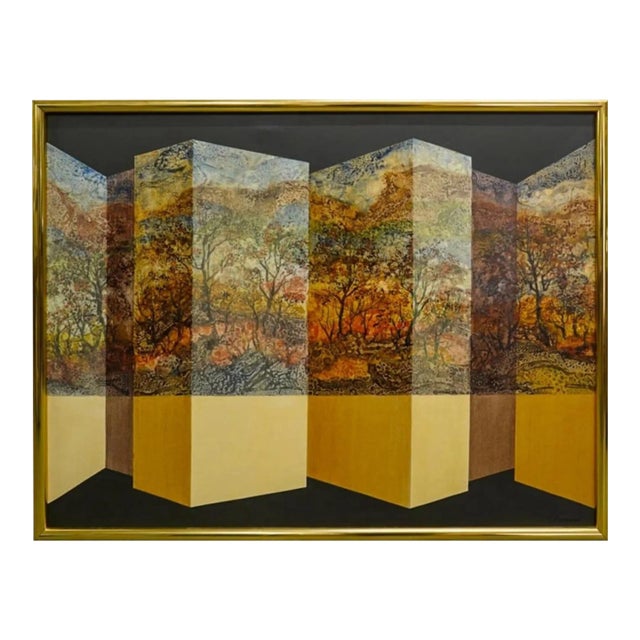 Mid 20th Century Mid Century "G. Henderson" Canvas Painting For Sale