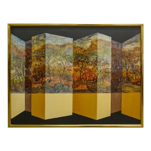 Mid 20th Century Mid Century "G. Henderson" Canvas Painting
