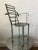 Intense small scale example of an early American Industrial machine age design welded chair with beautiful old world...