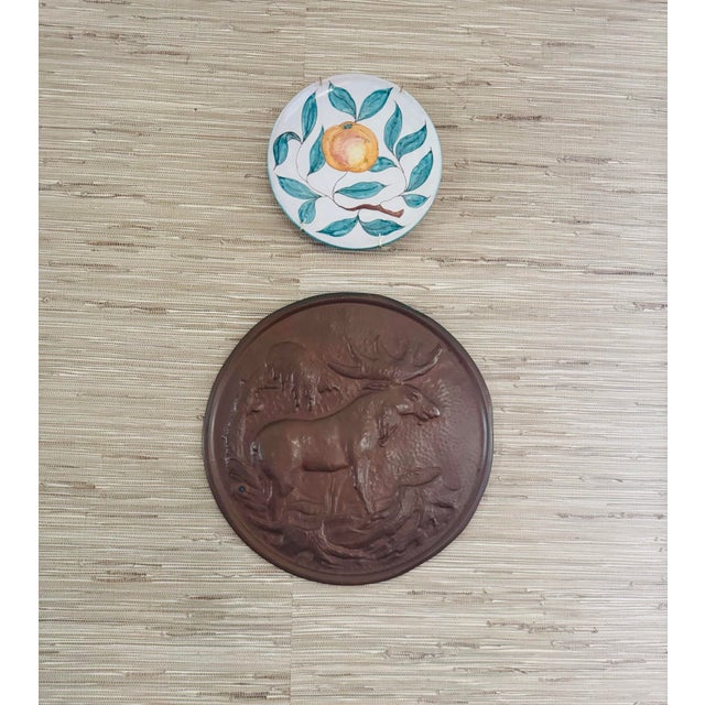 Late 20th Century Handsome Large Copper Tone Moose Wall Plaque For Sale - Image 5 of 7
