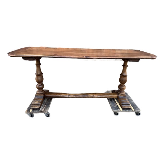 19th Century French Refectory Console/ Dining Table For Sale