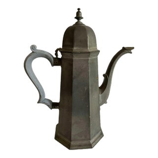 Antique Pewter Tea Pot For Sale