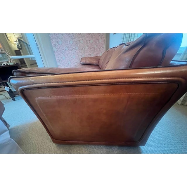 Animal Skin 1970s French Leather Sofa Attributed to Roche Bobois For Sale - Image 7 of 7