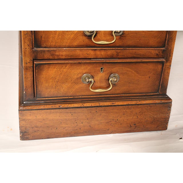 19th Century George III Style Mahogany Partners Desk WTH Leather Top For Sale - Image 9 of 13
