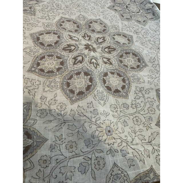 2020s Pattern Linen Kaleidascope 18" X 18" Custom Pillowcases With Oatmeal Linen Back-4 For Sale - Image 5 of 5