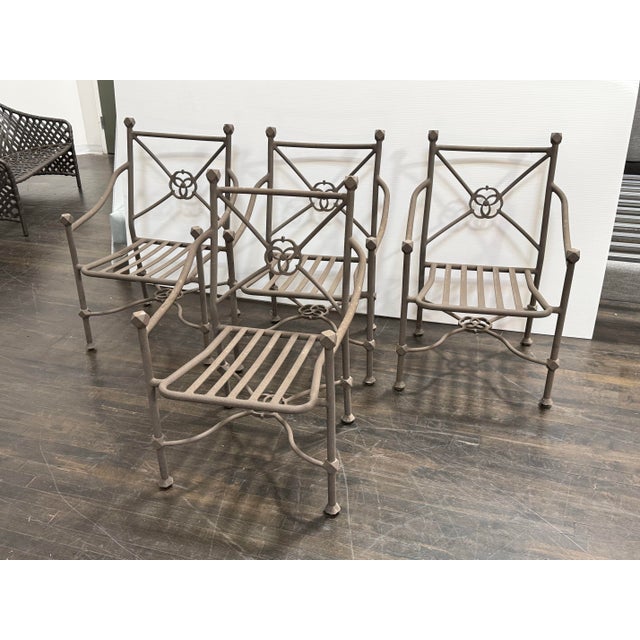 Terra Furniture Renaissance Outdoor Patio Table + Chairs, Set of Five For Sale - Image 11 of 12