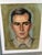 1950s Vintage Midcentury Framed Artisan Portrait of a Handsome Man For Sale - Image 5 of 7