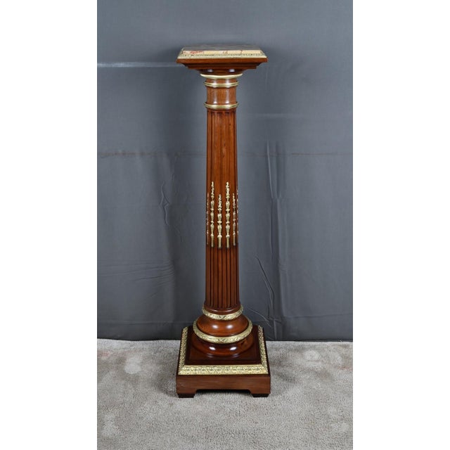 Napoleon III Style Swivel Column in Mahogany, 1900 For Sale - Image 14 of 18