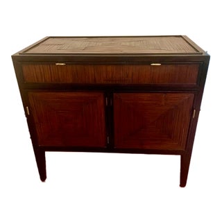 McGuire Faubourg Split Bamboo Small Cabinet or Nightstand For Sale
