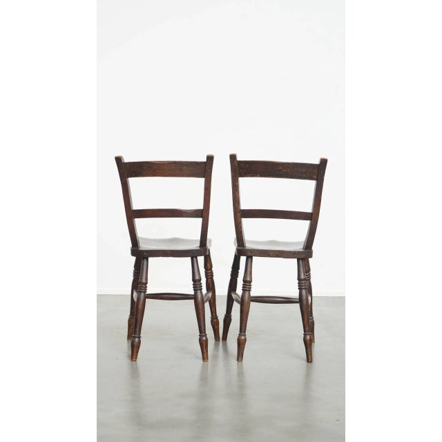 Antique English Oxford Dining Chairs, Set of 6 For Sale - Image 4 of 13