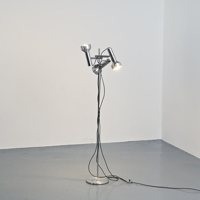 Metal Multi-Head Floor Lamp in Metal from Philips, Netherlands, 1970 For Sale - Image 7 of 7