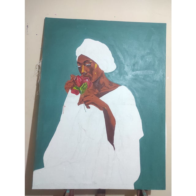 Realism One Day I'll Find a Way, Acrylic Painting by Emmanuel Akolo, (2022) For Sale - Image 3 of 4