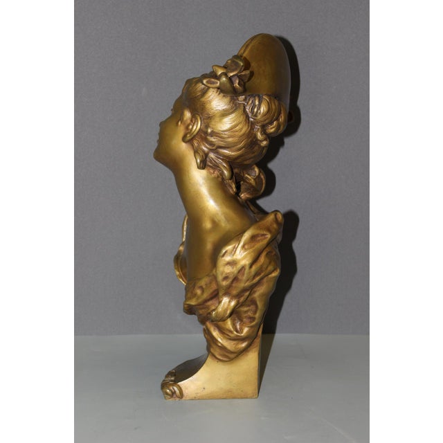 Early 20th Century Luigi Balliani, Sculpture The Girl with the Bicorne Hat, 1900, Bronze For Sale - Image 5 of 14
