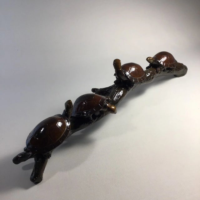 2000’s Bronze Sun Bathing Turtles For Sale - Image 13 of 13