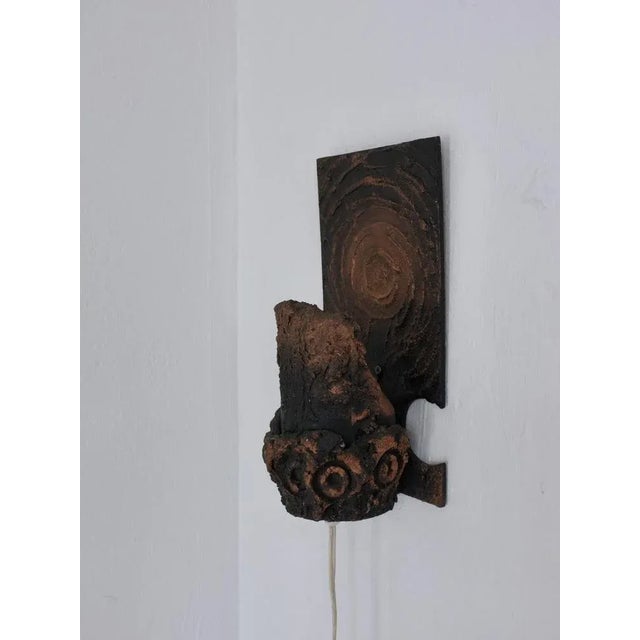 Brutalist Ceramic Wall Sconce by Jouko Kytömaa, 1970s For Sale - Image 13 of 13