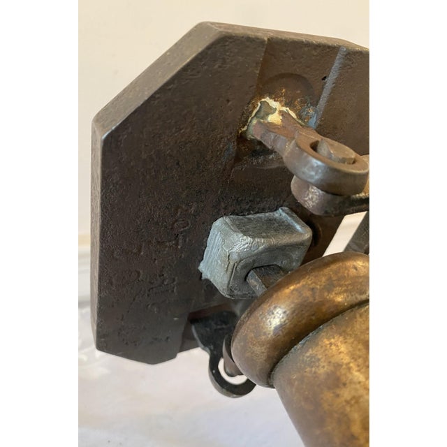 American Antique Wrought Iron and Copper Balance Scales For Sale - Image 3 of 8