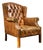 Vintage Tufted Leather Chesterfield Armchair in Camel Brown For Sale
