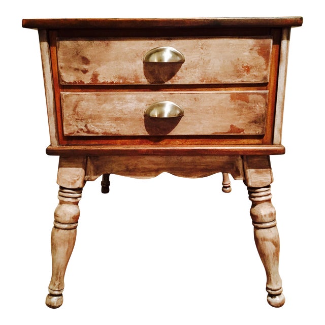 Farmhouse Rustic Side Table Chairish