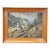 Vintage Eduard Enzmann Alpine Church Landscape Oil Painting on Board 20" For Sale