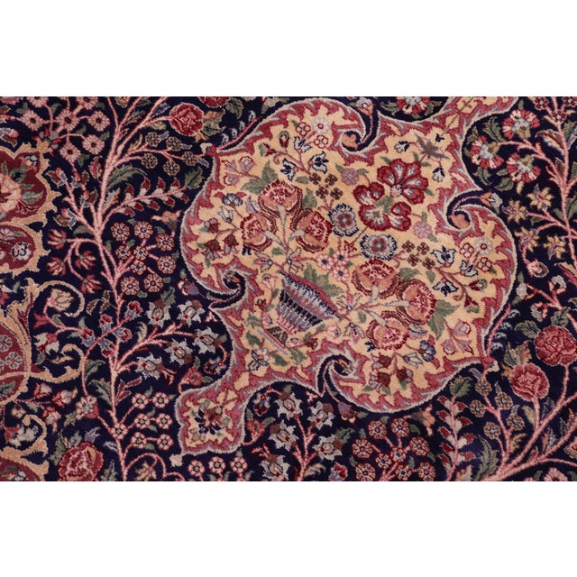 Beautiful Shabby Chic Sultan Pak-Persian Blue/Rust Wool Rug - 8'2'' X 10'3'' For Sale - Image 4 of 9