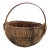 Antique Primitive Miniature Woven Gathering Basket 5" X 5" For Sale