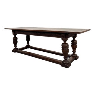 18th Century English Oak Plank-Top Dining Table For Sale