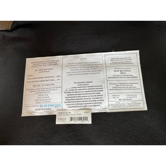 Wood Four Hands Elyse Ottoman, Durango Smoke For Sale - Image 7 of 12
