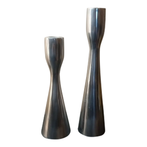 Pair of 1990s Graduated West Elm Sculptural Candle Holders