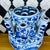 Grand Chinoiserie Tulipière Blue & White Porcelain Vase Multi-Spout, 15" For Sale - Image 9 of 14