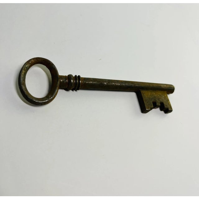 Straight from the Paris flea market. Set of 5 antique French door keys from Paris. Great for decor to put in a frame.