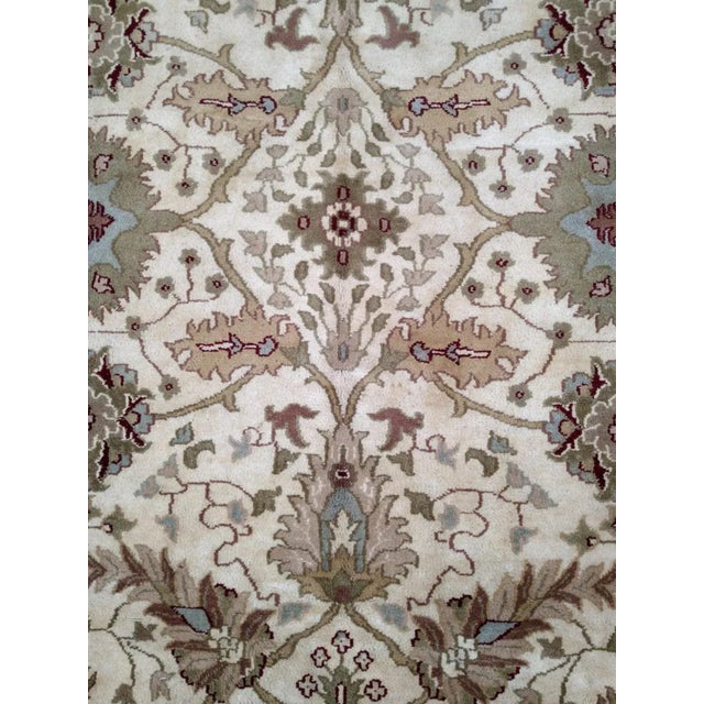 Wool pile genuine hand made Agra carpet -