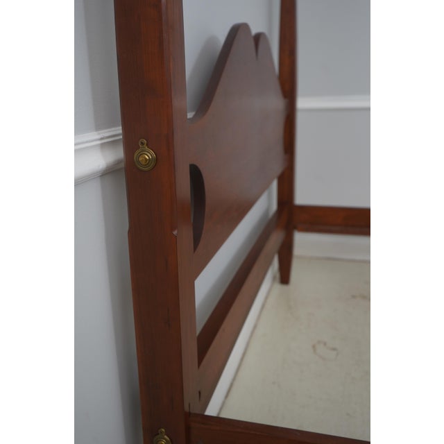 Seely Cherry Queen Size Pencil Post Bed For Sale - Image 4 of 16