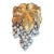 Hollywood Regency 1940s Gold Grapevine Wall Pocket For Sale
