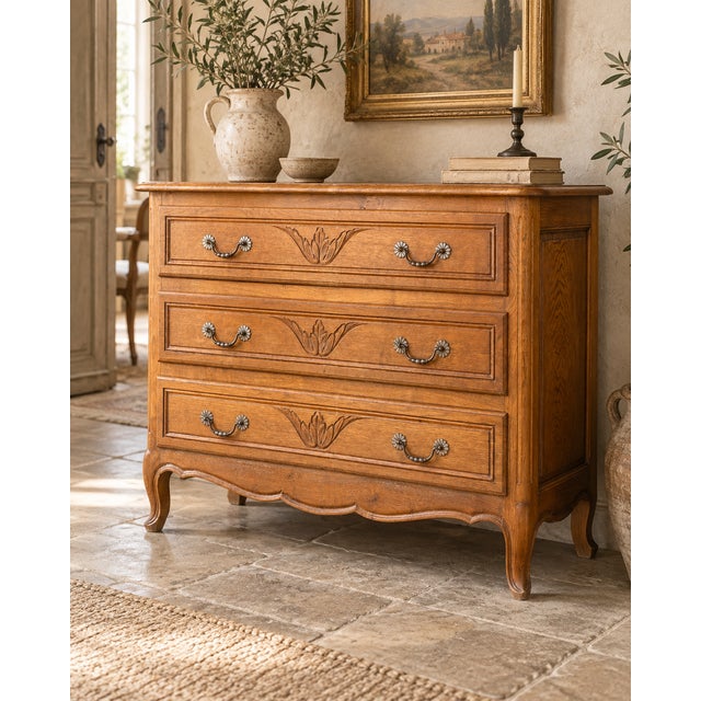Brown Scandinavian Louis XV Style Chest of Drawers, 1950s For Sale - Image 8 of 10