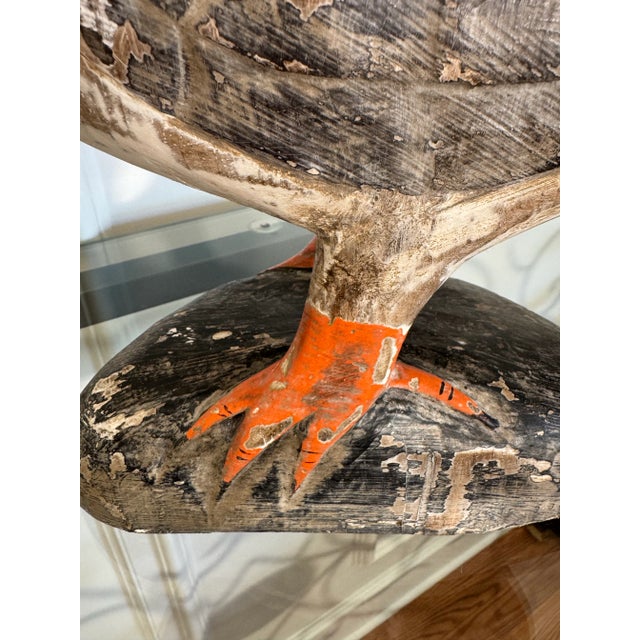 Wood Rustic European Rooster Hand Carved & Painted Wood Figurine For Sale - Image 7 of 11