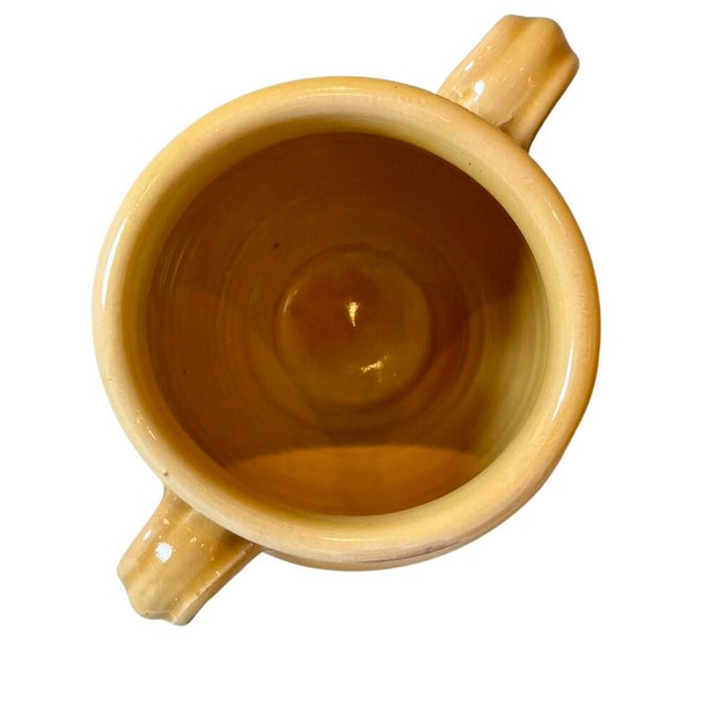 Vintage Mid-Century Italian Mustard Glazed Terracotta "Orcio" Jar – 8" For Sale In Milwaukee - Image 6 of 8